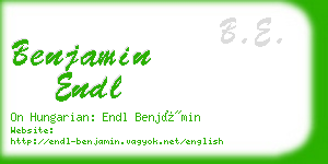 benjamin endl business card